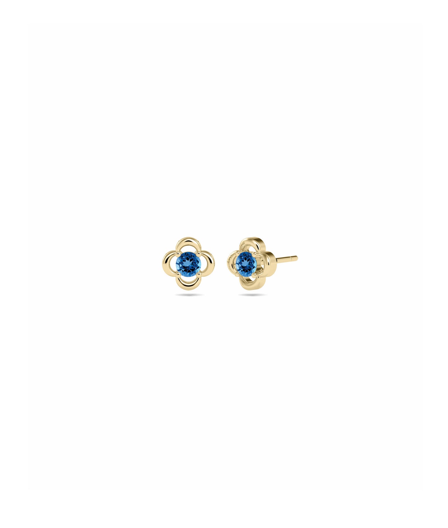 Birthstone Clover Stud Earring