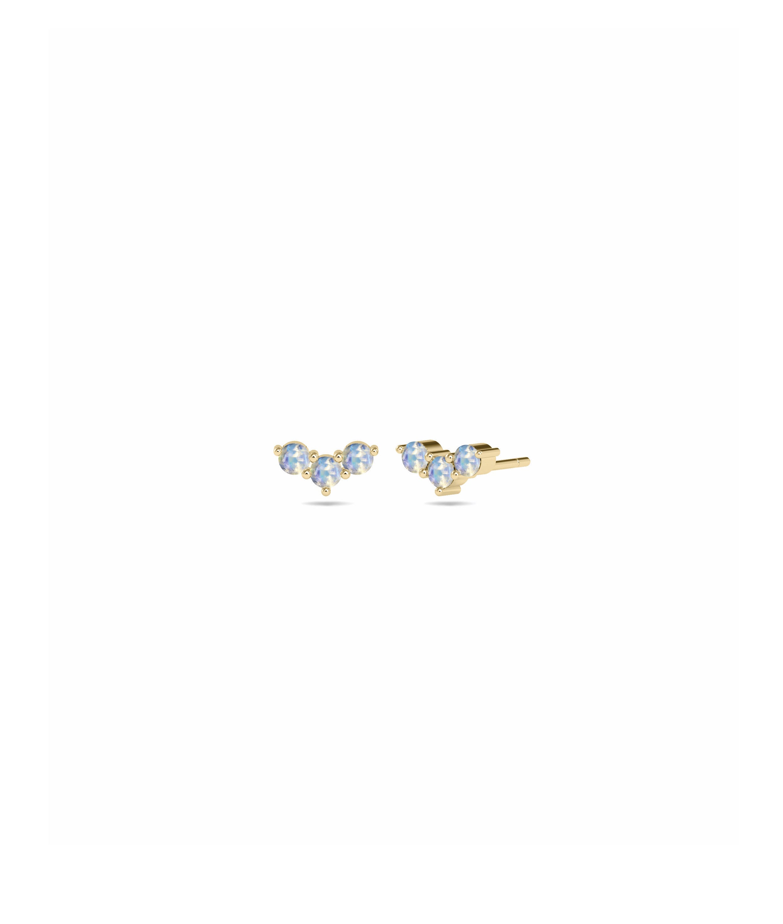 Birthstone Chevron Stud Earring