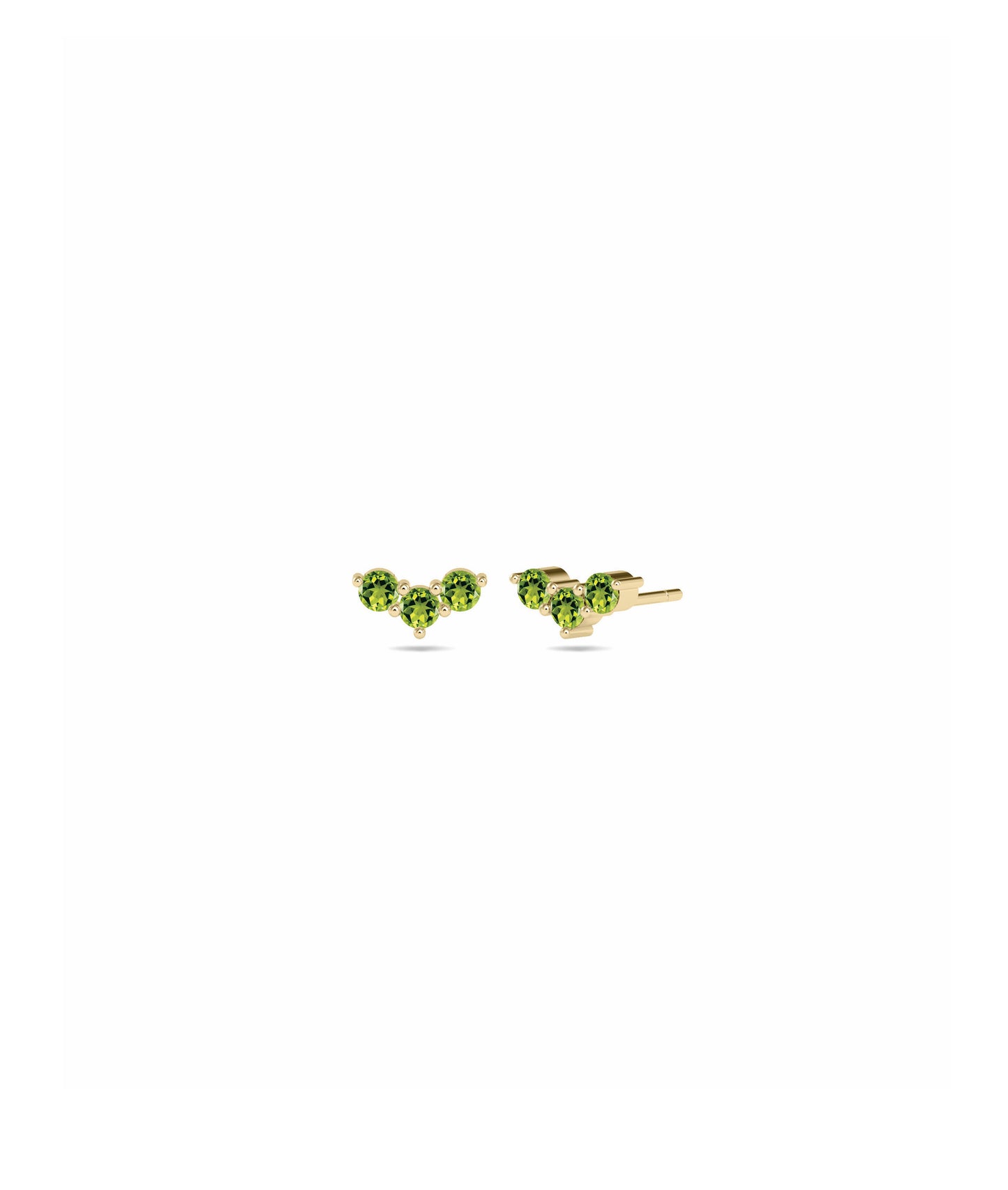 Birthstone Chevron Stud Earring