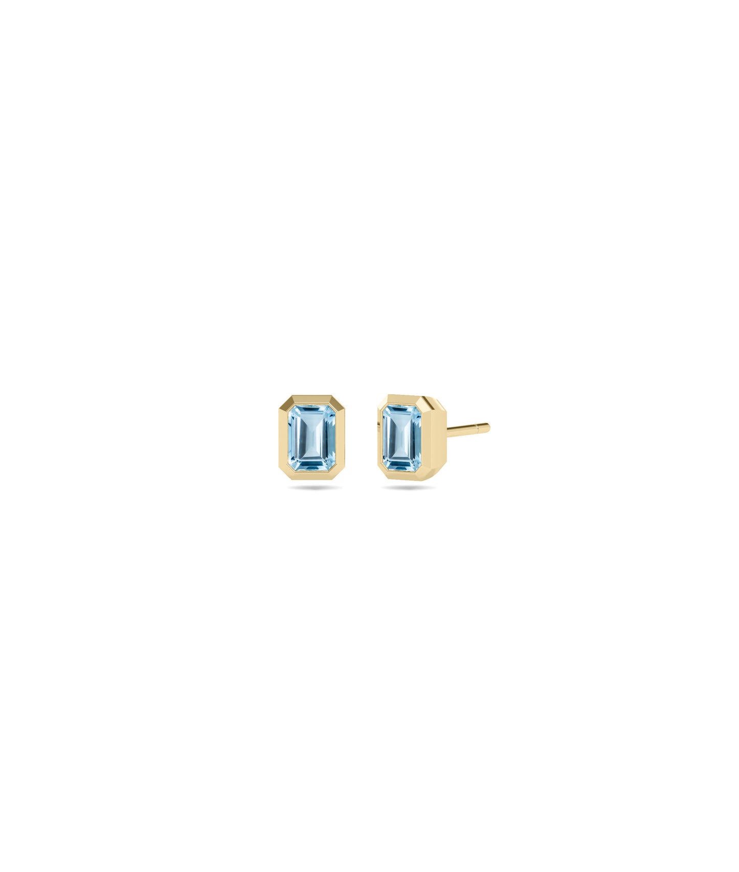 Birthstone Bezel Stud Earring