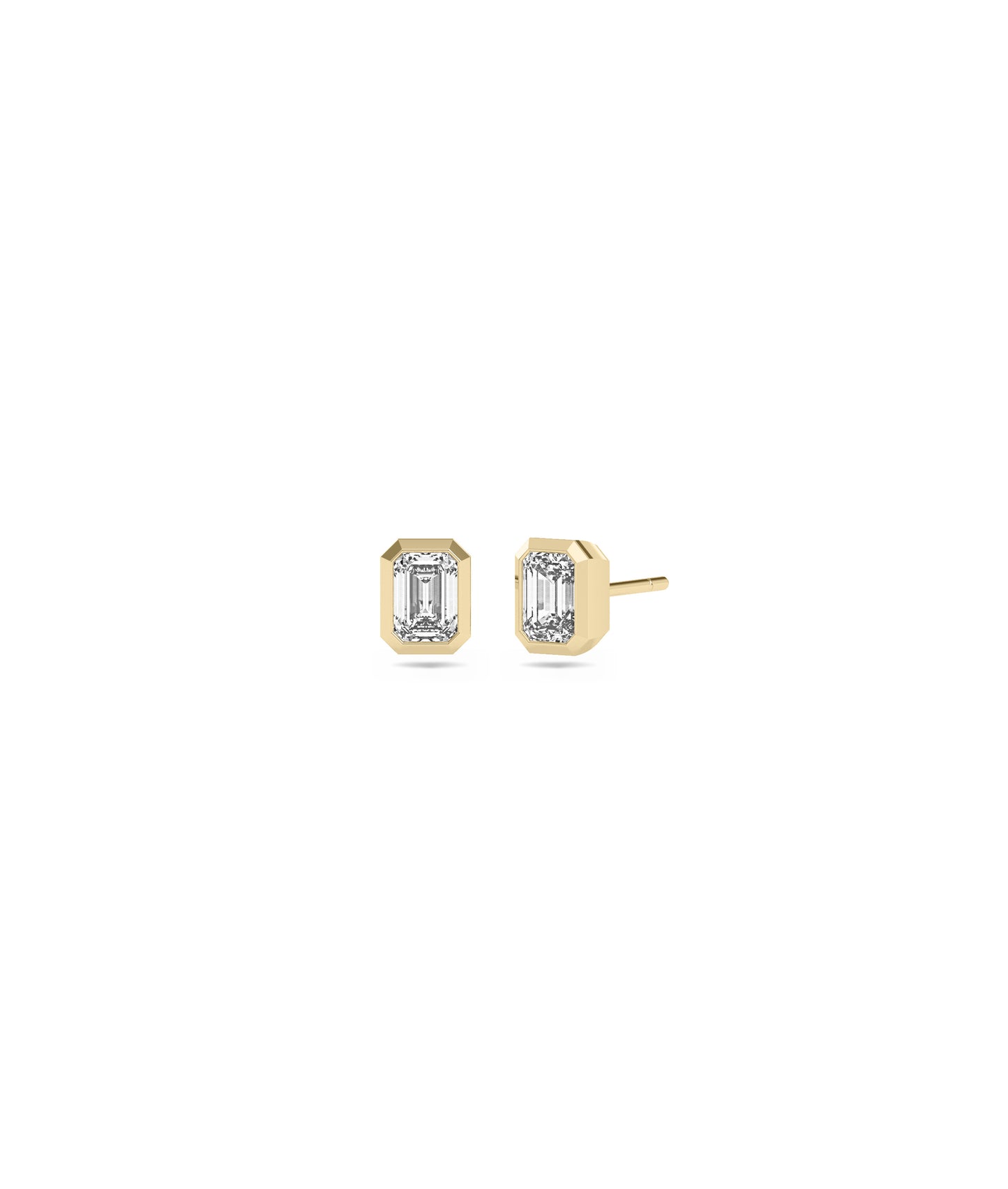 Birthstone Bezel Stud Earring