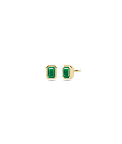 Birthstone Bezel Stud Earring