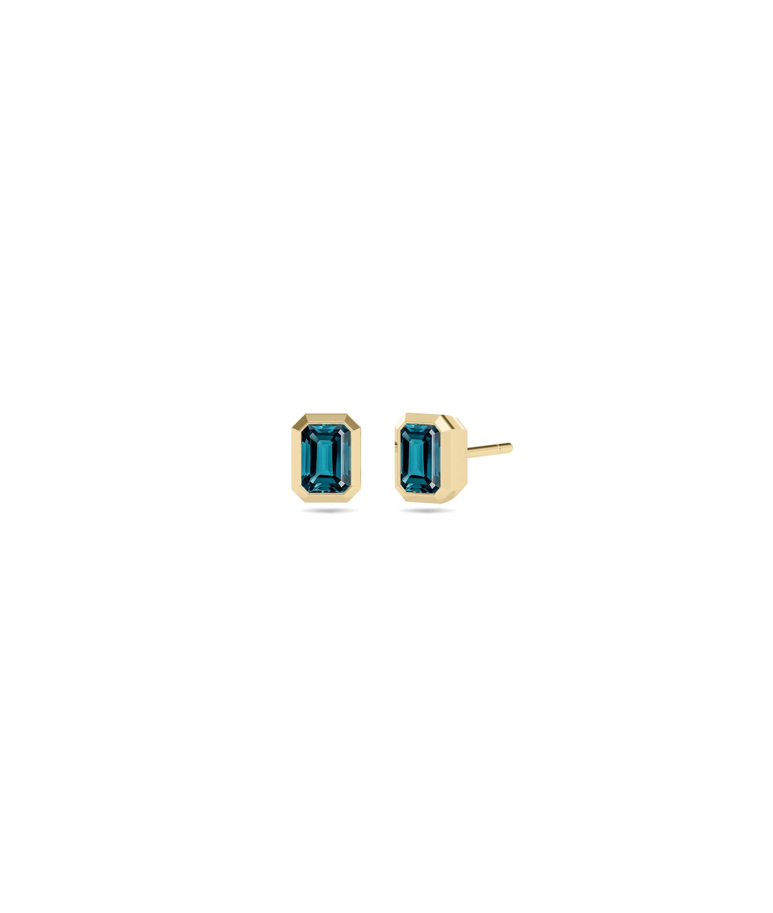 Birthstone Bezel Stud Earring