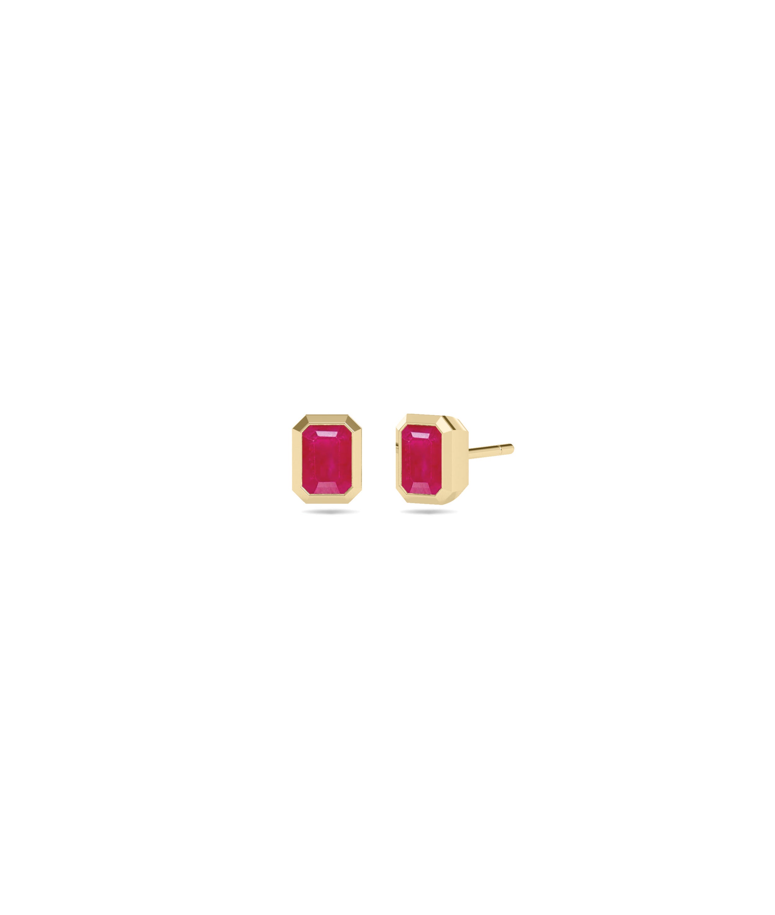 Birthstone Bezel Stud Earring | Diamond Earrings 