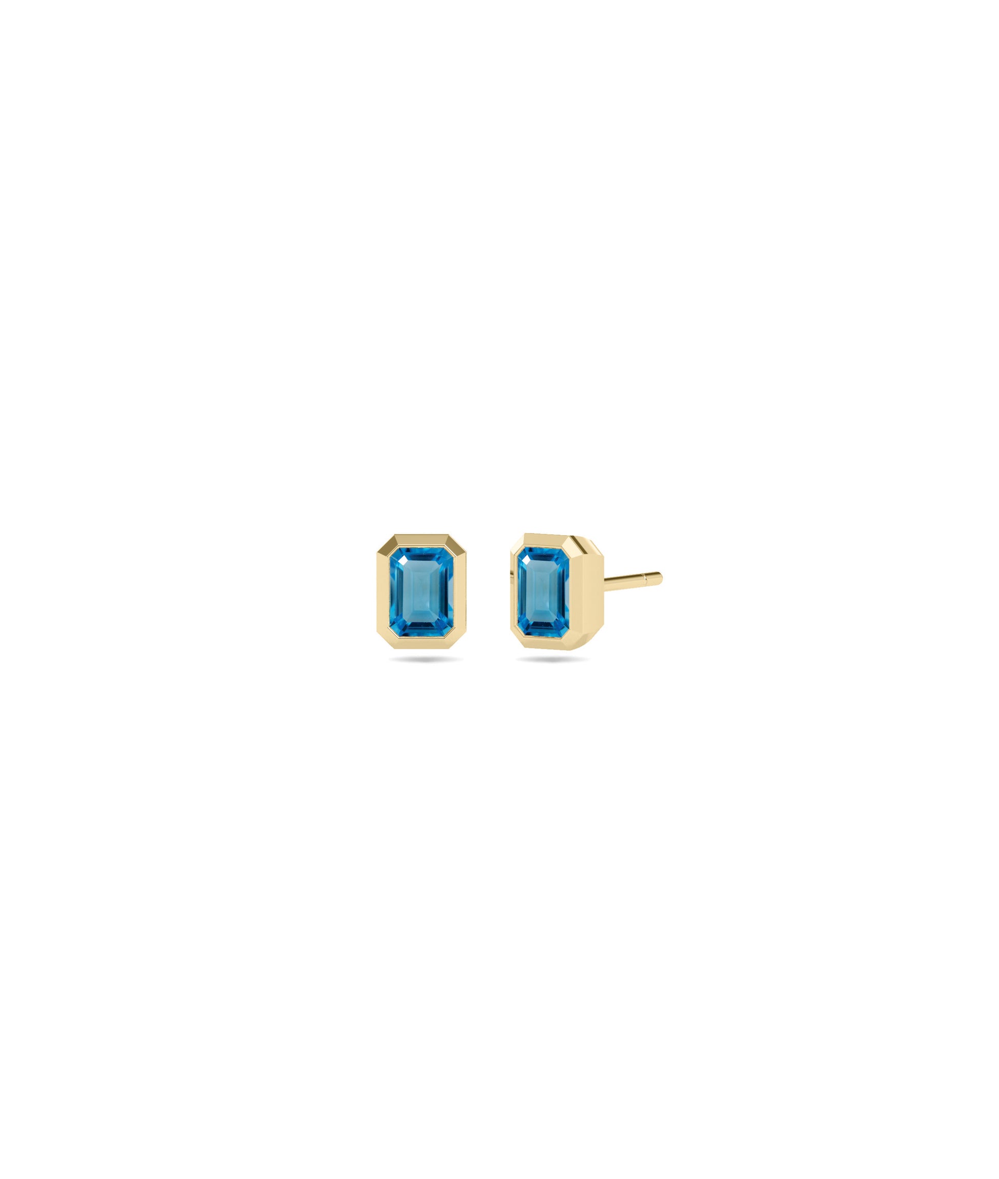 Birthstone Bezel Stud Earring | Diamond Earrings 