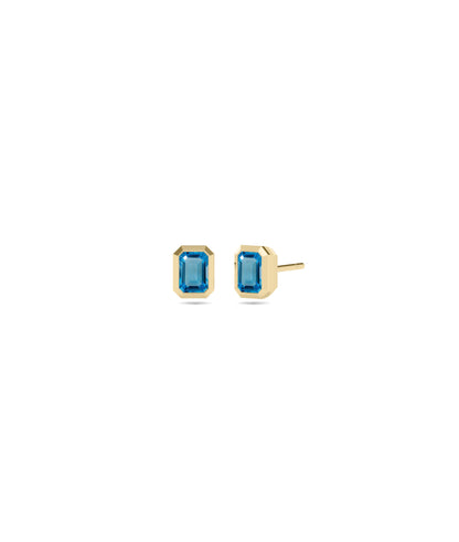 Birthstone Bezel Stud Earring | Diamond Earrings 