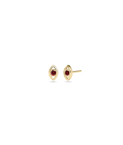 Birthstone Evil Eye Stud Earring | Everyday Jewelry