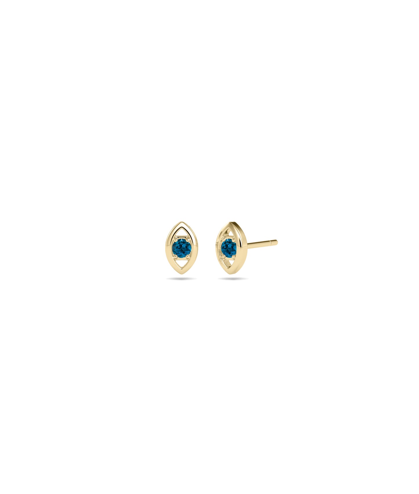 Birthstone Evil Eye Stud Earring | Everyday Jewelry