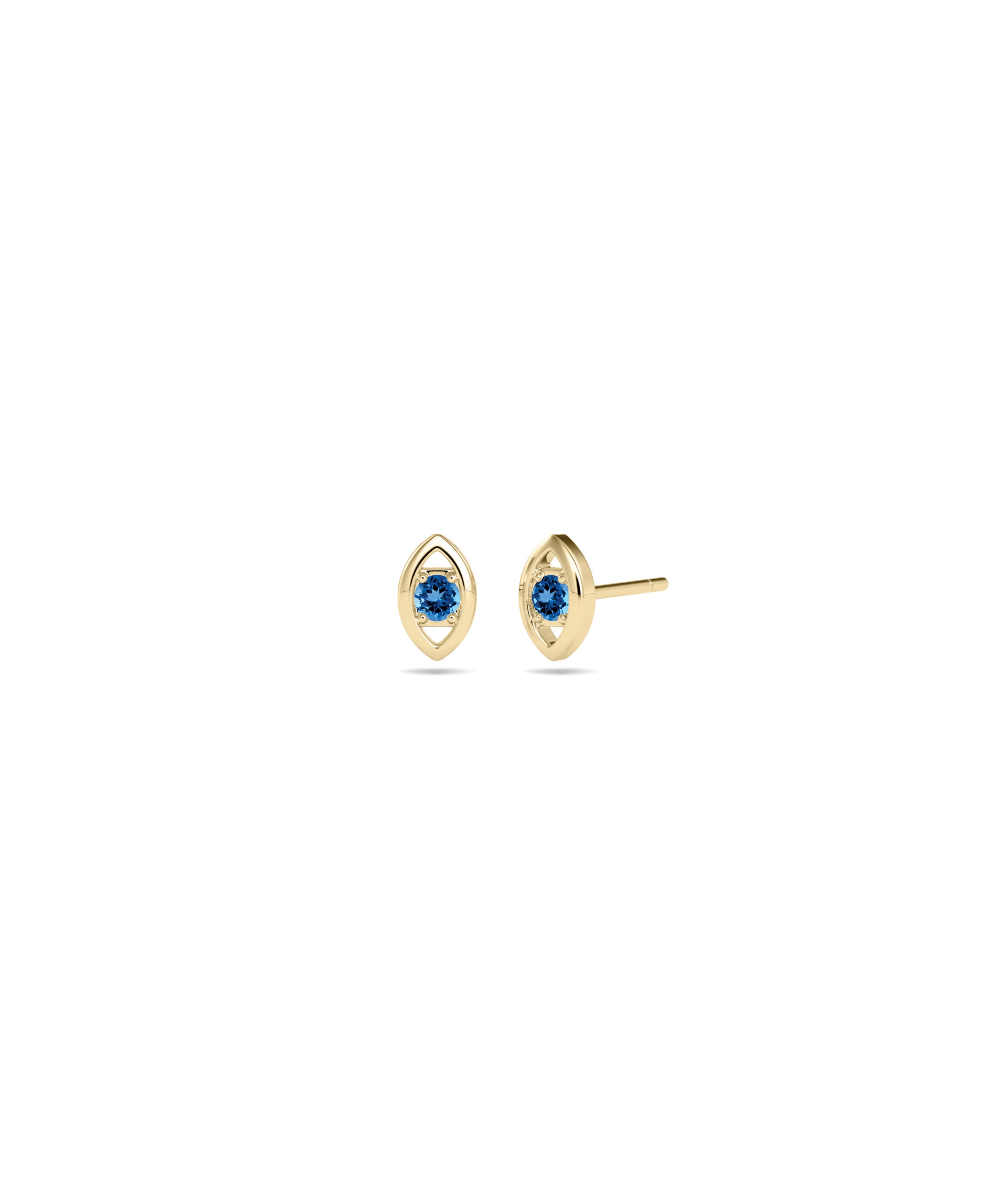 Birthstone Evil Eye Stud Earring | Everyday Jewelry