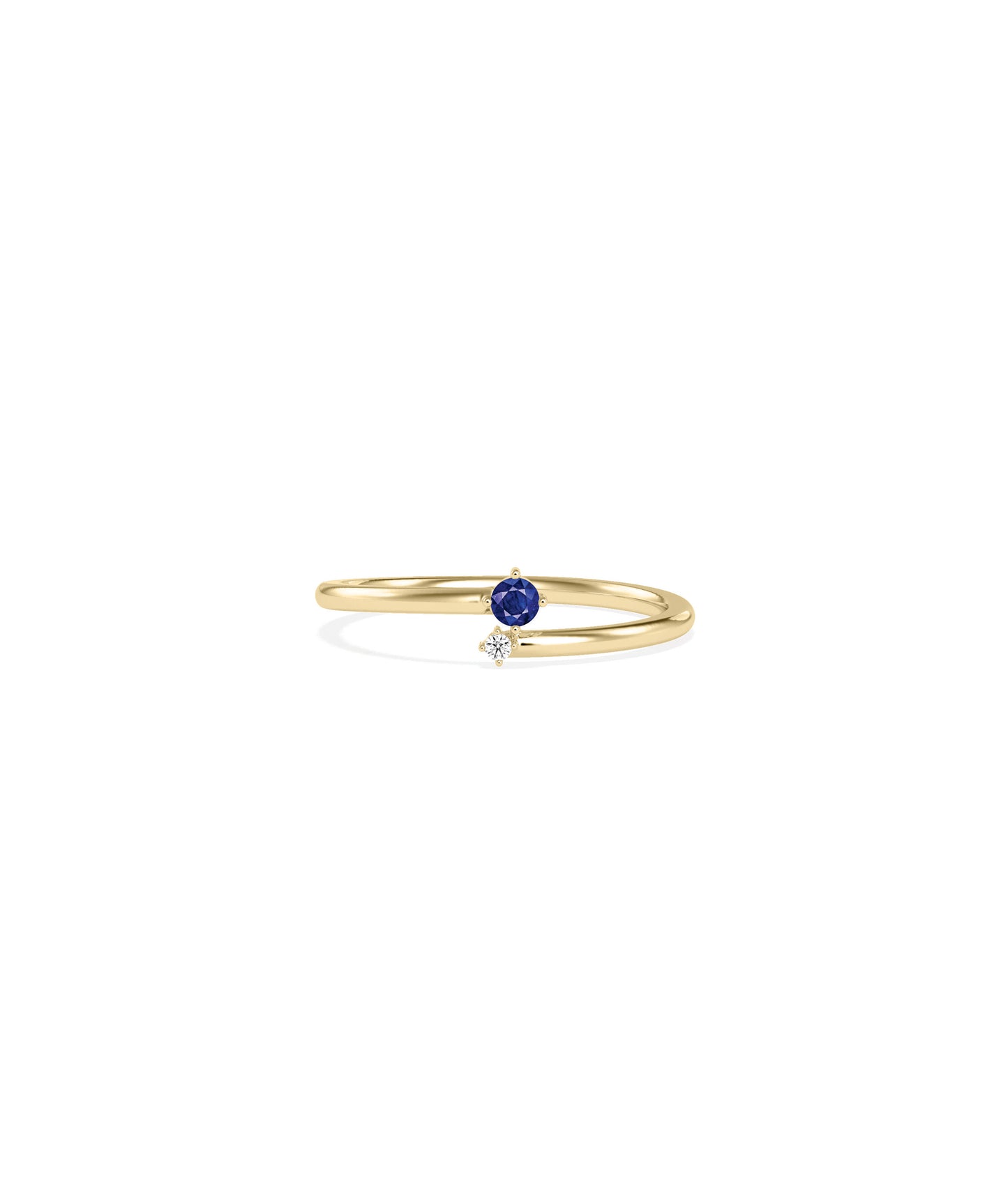 Birthstone and Diamond 2 Stone Ring | Wedding Rings For Women