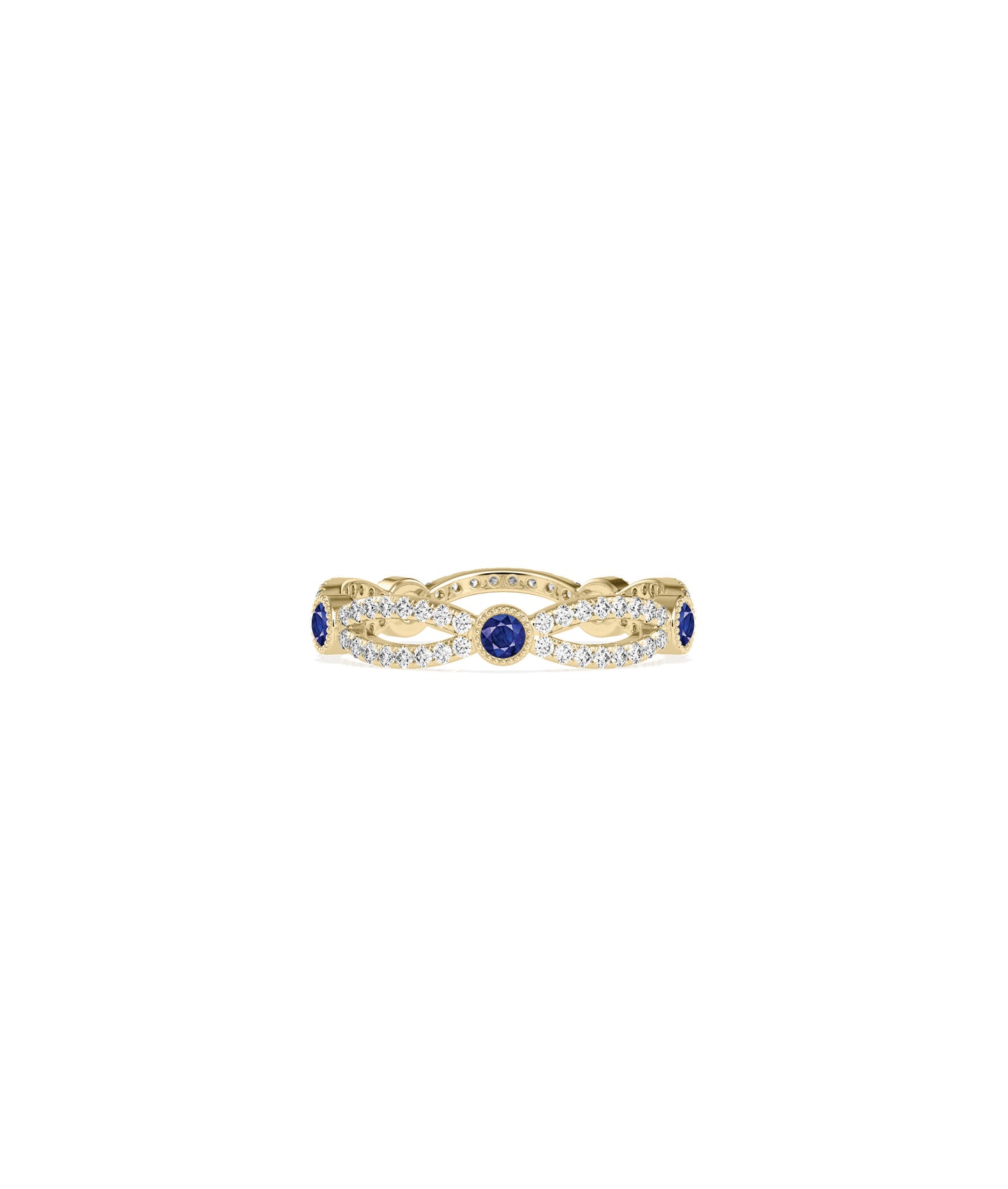 Birthstone and Diamond Band Ring | Everyday Jewelry