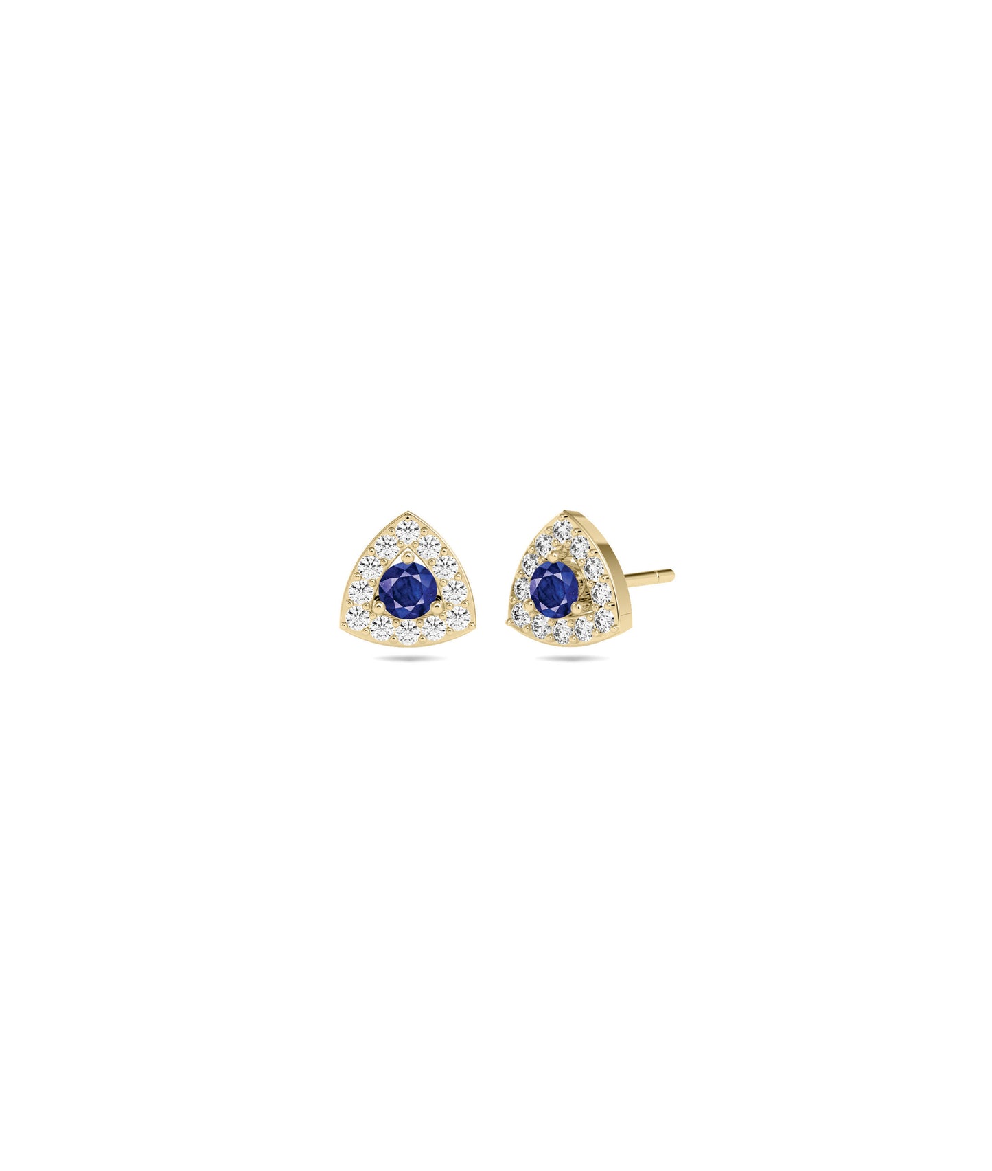 Birthstone and Diamond Halo Stud Earrings | Diamond Earrings Online