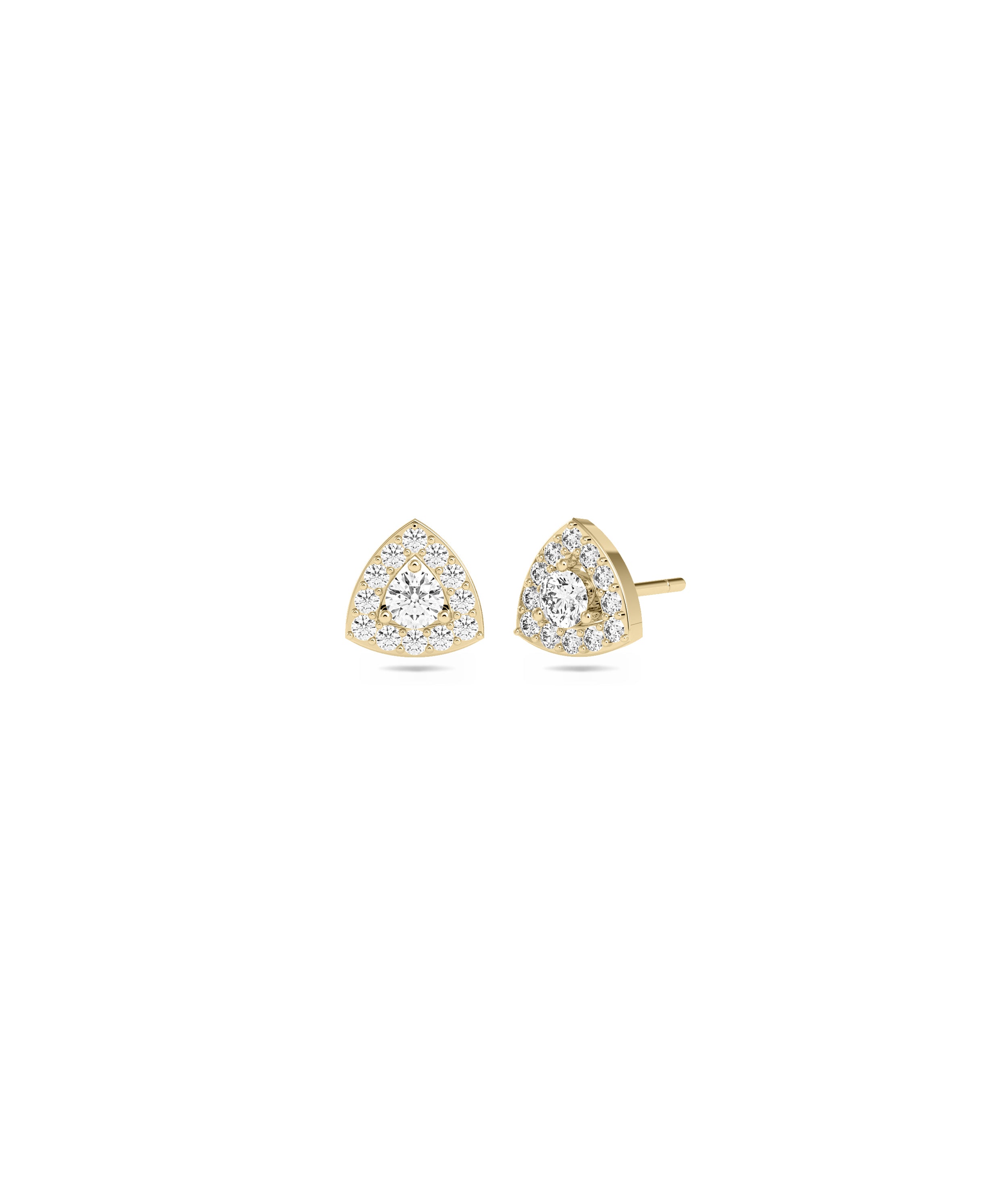 Birthstone and Diamond Halo Stud Earrings | Diamond Earrings Online