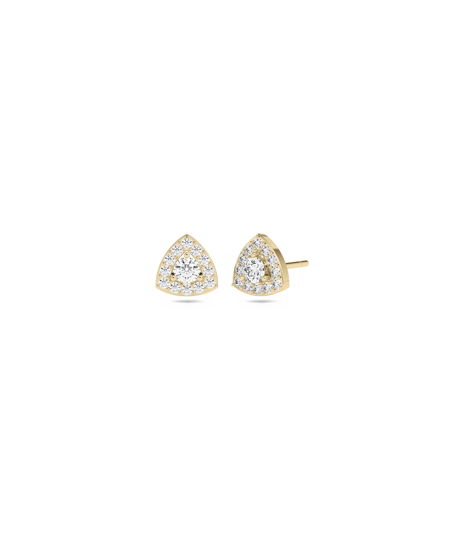 Birthstone and Diamond Halo Stud Earrings | Diamond Earrings Online