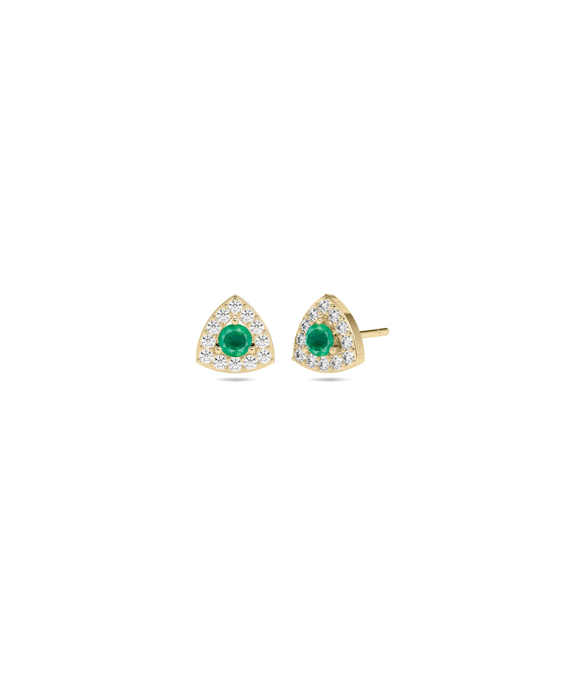 Birthstone and Diamond Halo Stud Earrings | Diamond Earrings Online