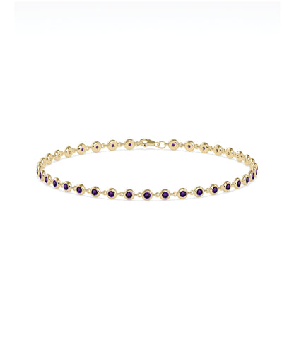 Birthstone Bezel Station Bracelet | Diamond Bracelets