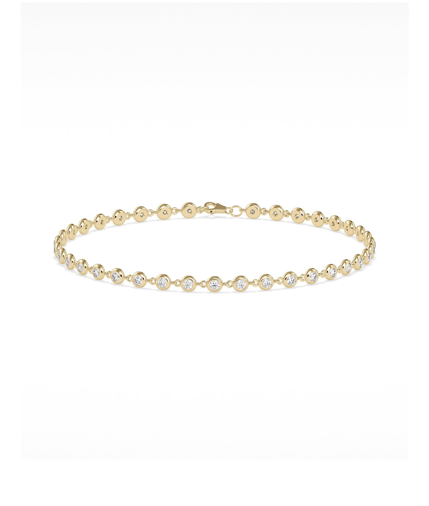 Birthstone Bezel Station Bracelet | Diamond Bracelets