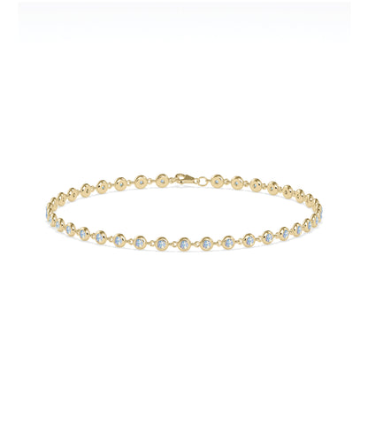 Birthstone Bezel Station Bracelet | Diamond Bracelets