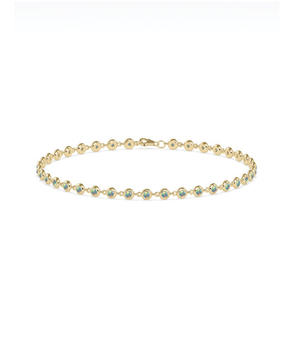 Birthstone Bezel Station Bracelet | Diamond Bracelets