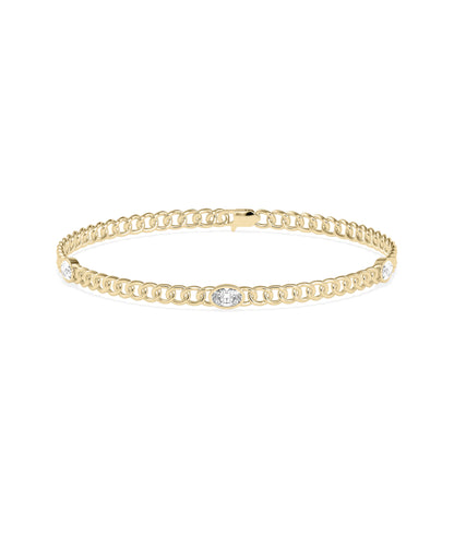 Birthstone Station Curb Link Bracelet