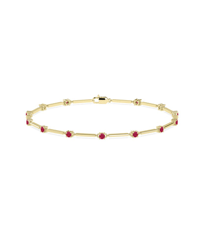 "Birthstone Station Bracelet - Elegant Diamond Bangle Bracelet 