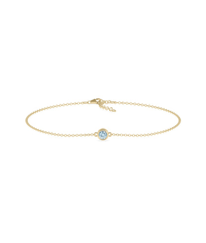 Birthstone Solitaire Bezel Bracelet