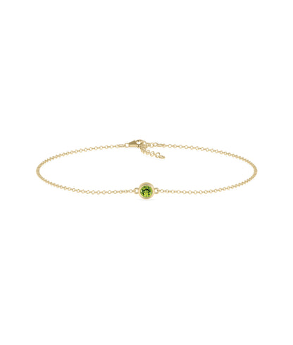 Birthstone Solitaire Bezel Bracelet