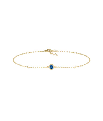 Birthstone Solitaire Bezel Bracelet