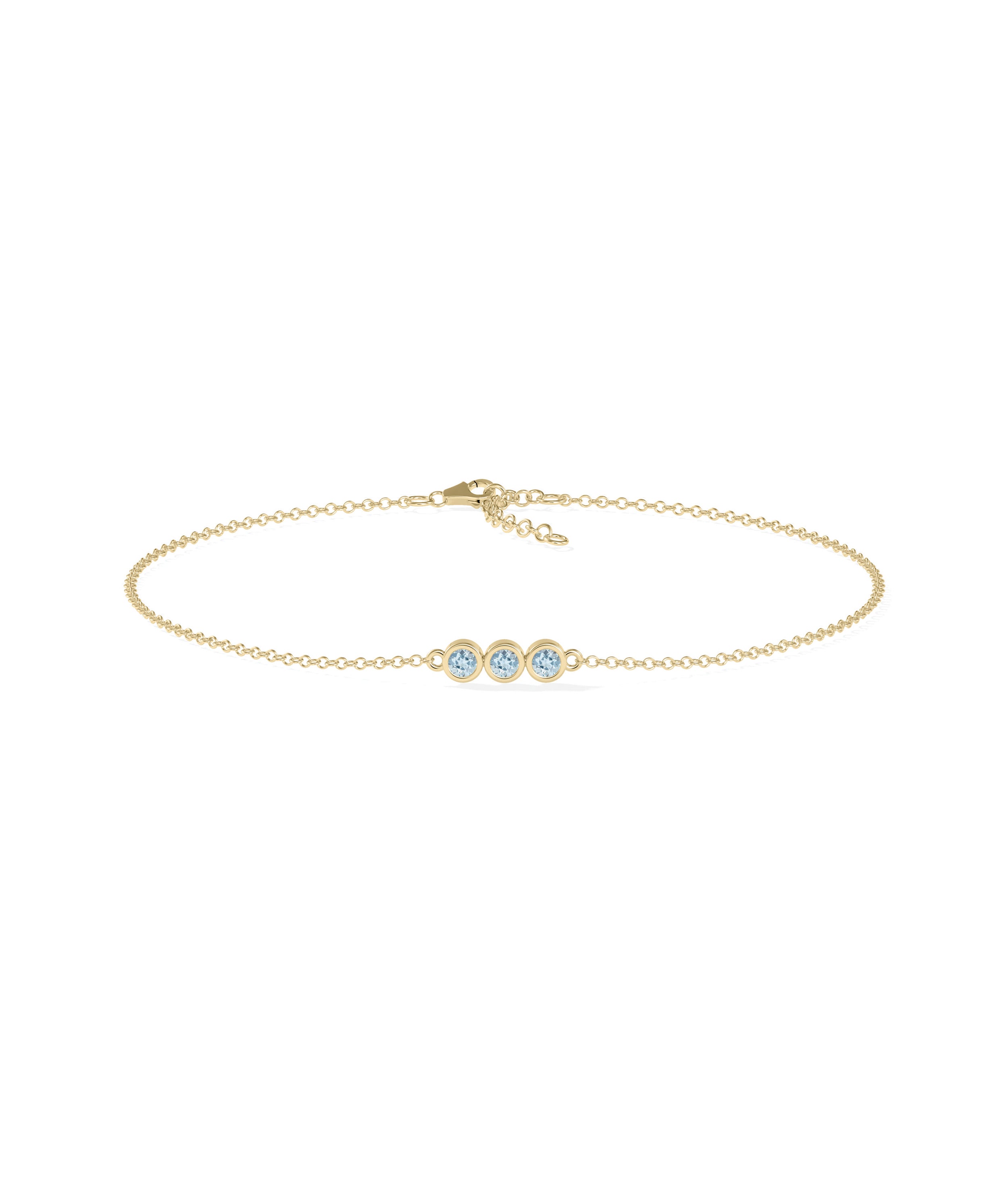 3 Stone Birthstone Bracelet | Diamond Bracelet