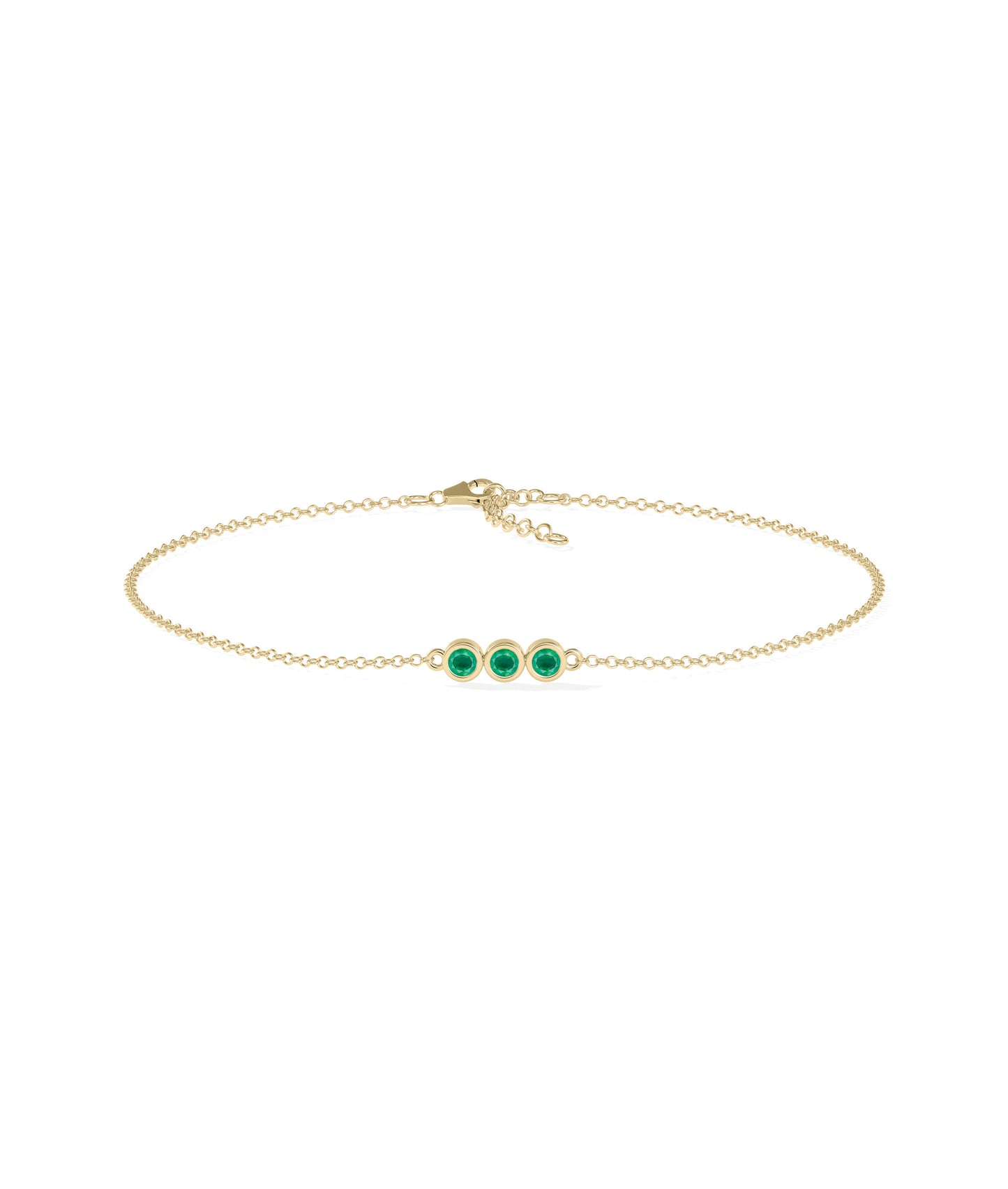 3 Stone Birthstone Bracelet | Diamond Bracelet