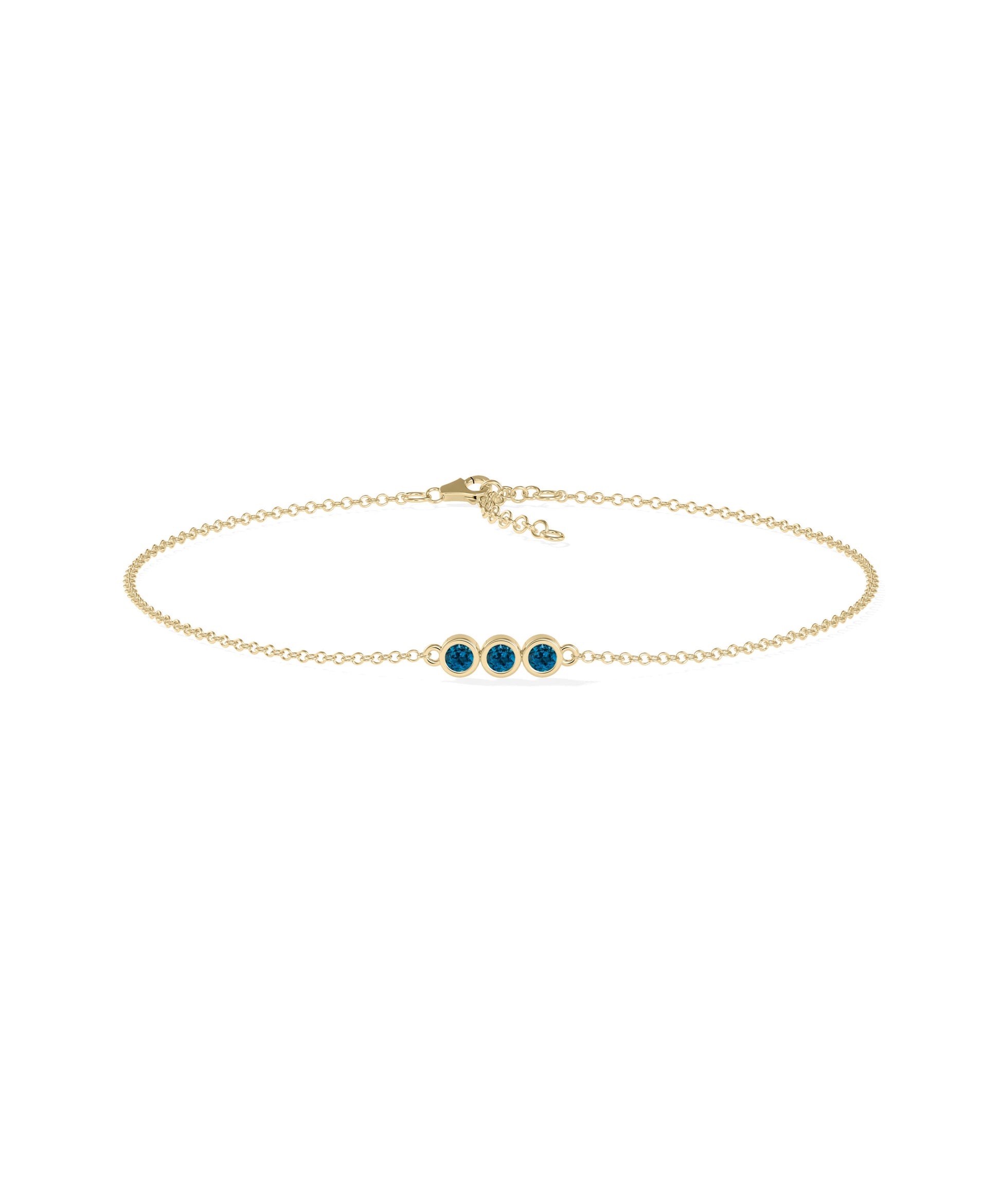 3 Stone Birthstone Bracelet | Diamond Bracelet