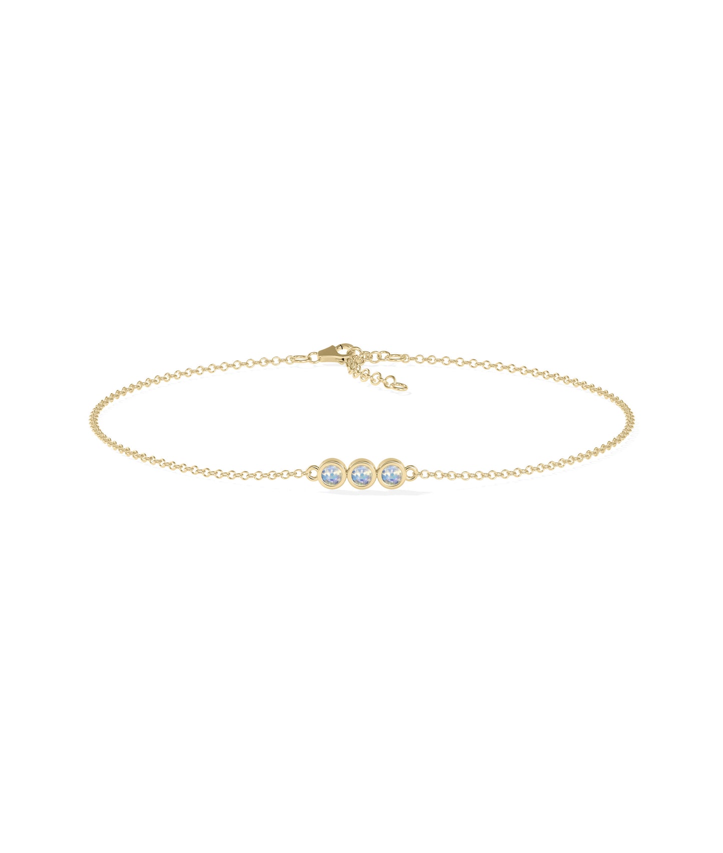 3 Stone Birthstone Bracelet | Diamond Bracelet