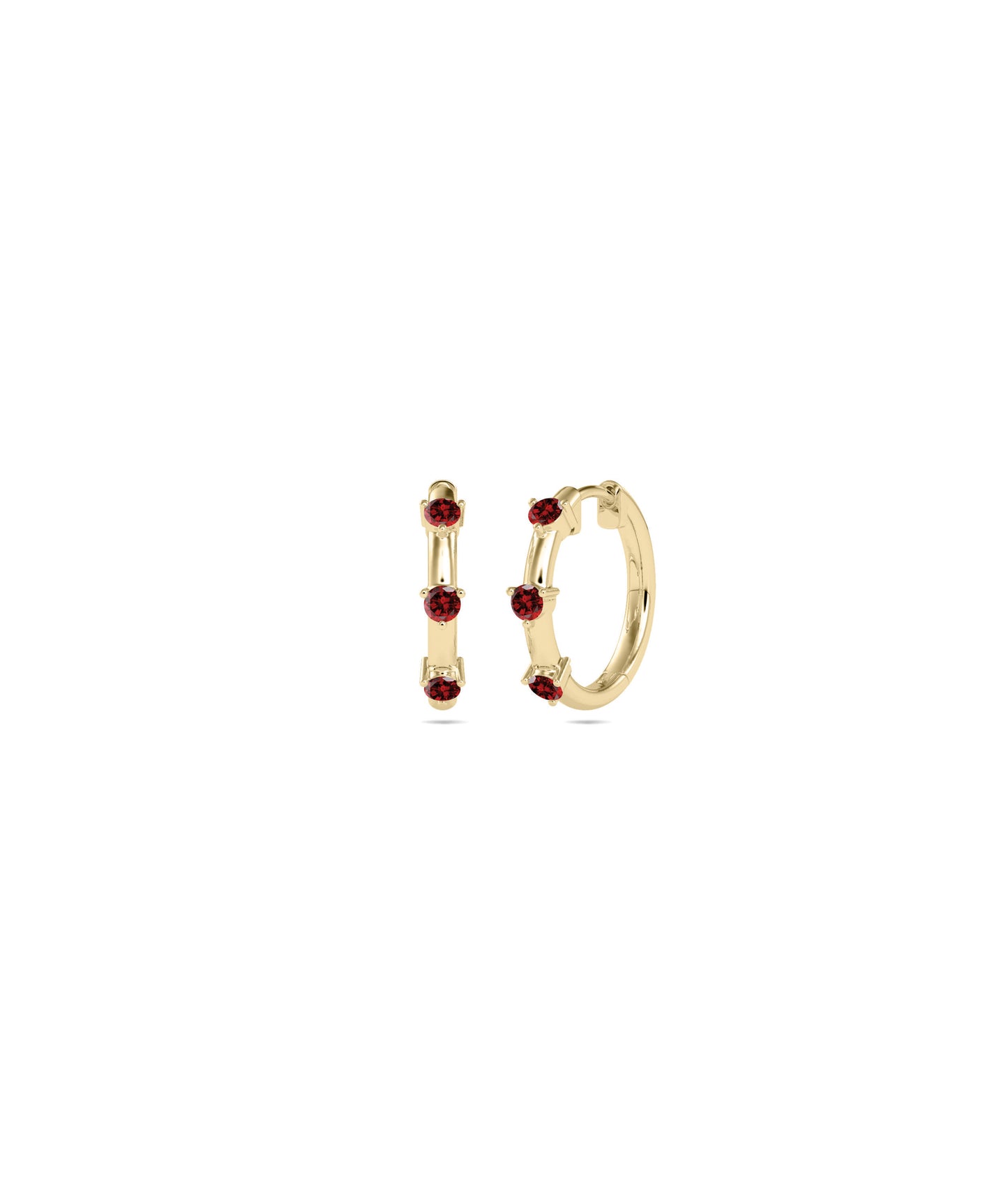 Birthstone Hoop Earring | Buy Diamond Earrings