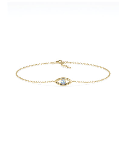 Birthstone Evil Eye Bracelet | Diamond Bracelet For Women