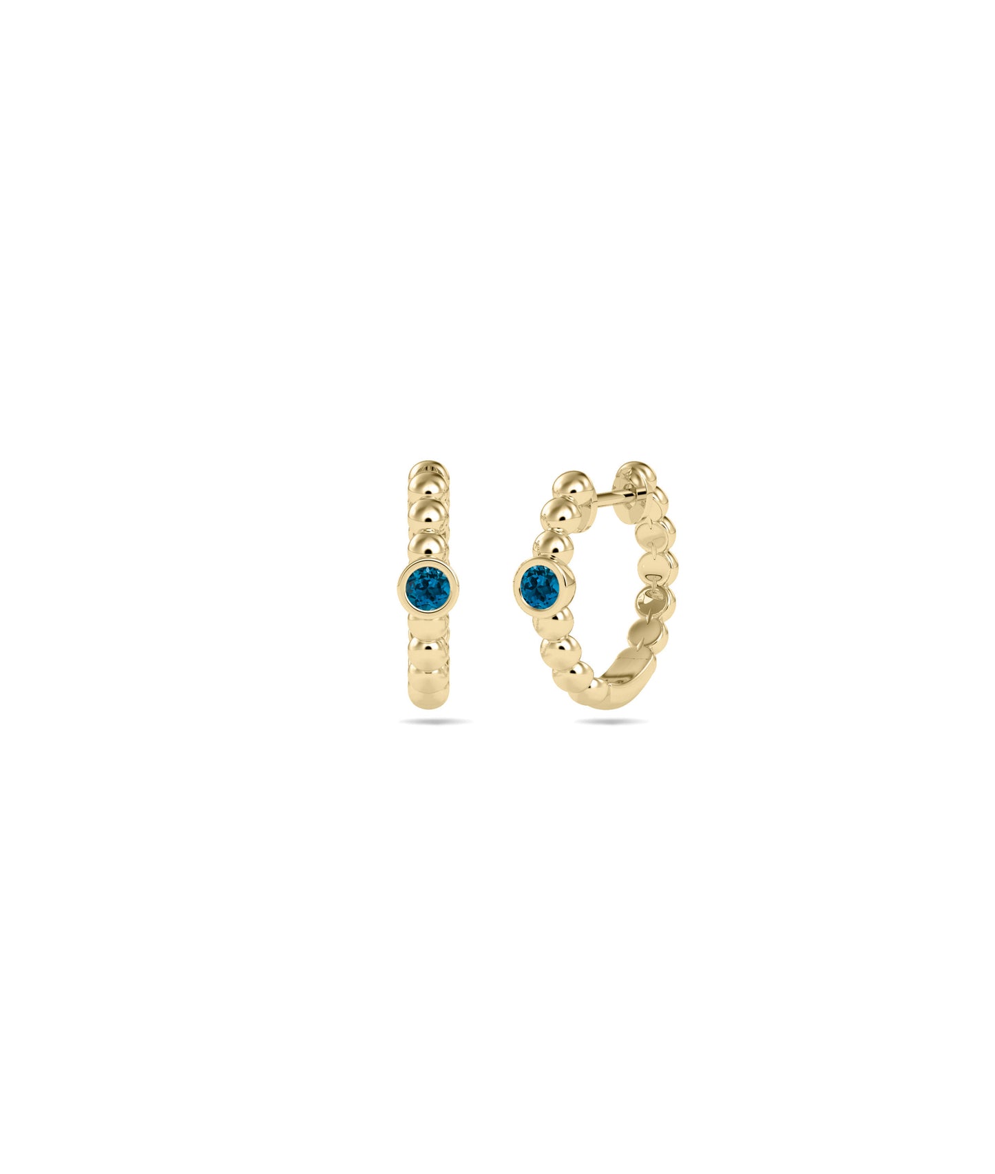 Birthstone Bubble Hoop Earring