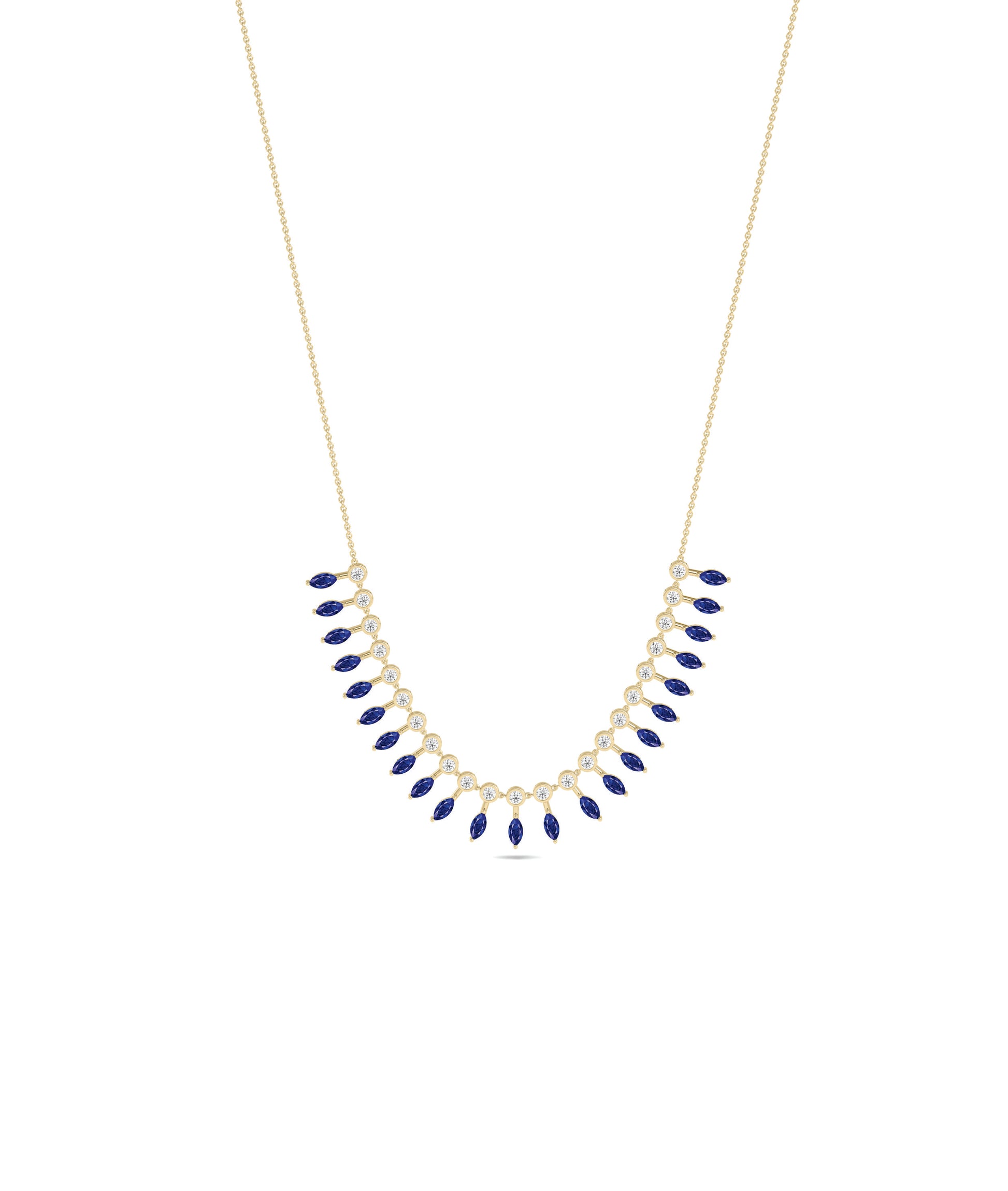 Birthstone and Diamond Layered Necklace | Diamond Necklace