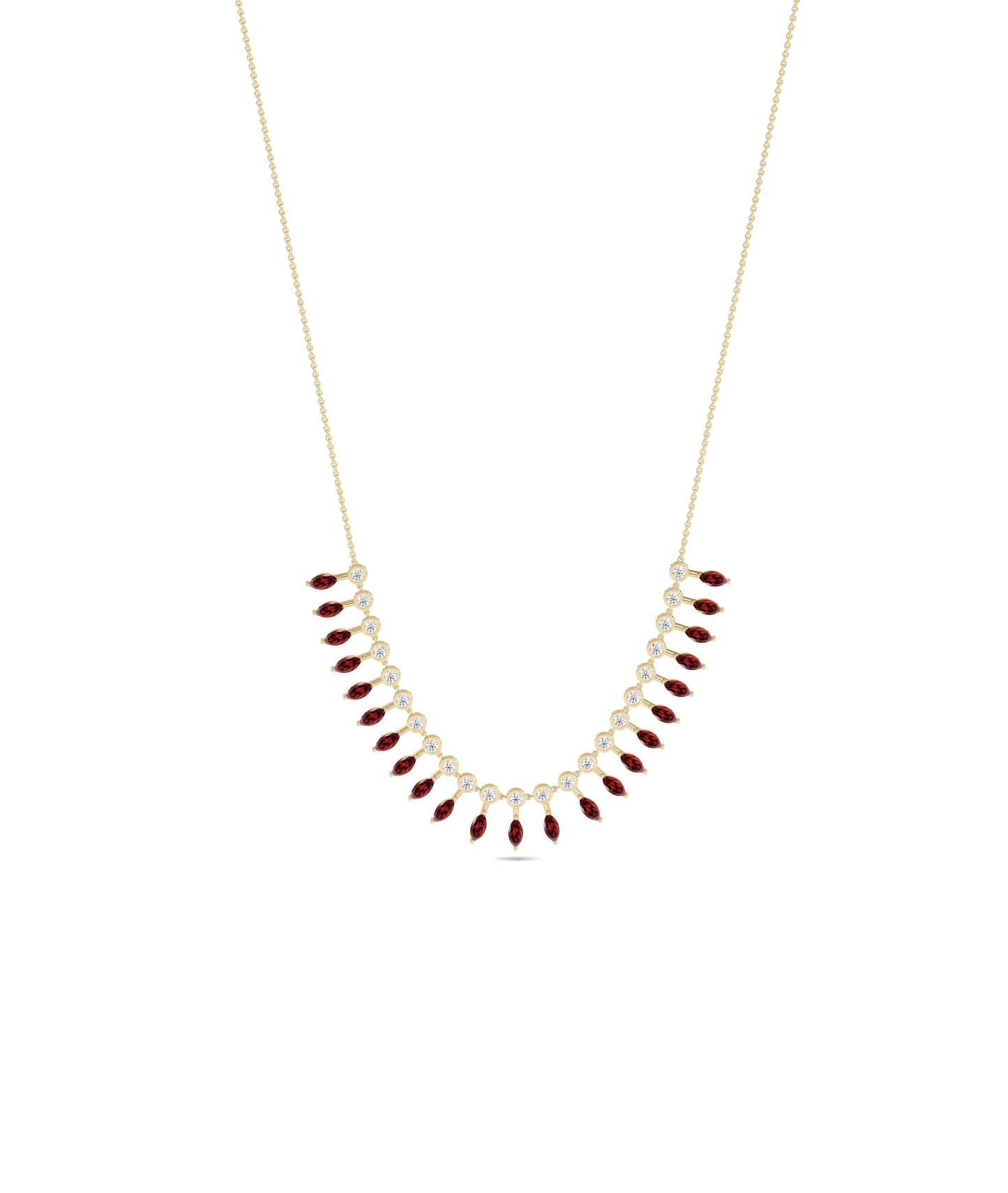 Birthstone and Diamond Layered Necklace | Diamond Necklace