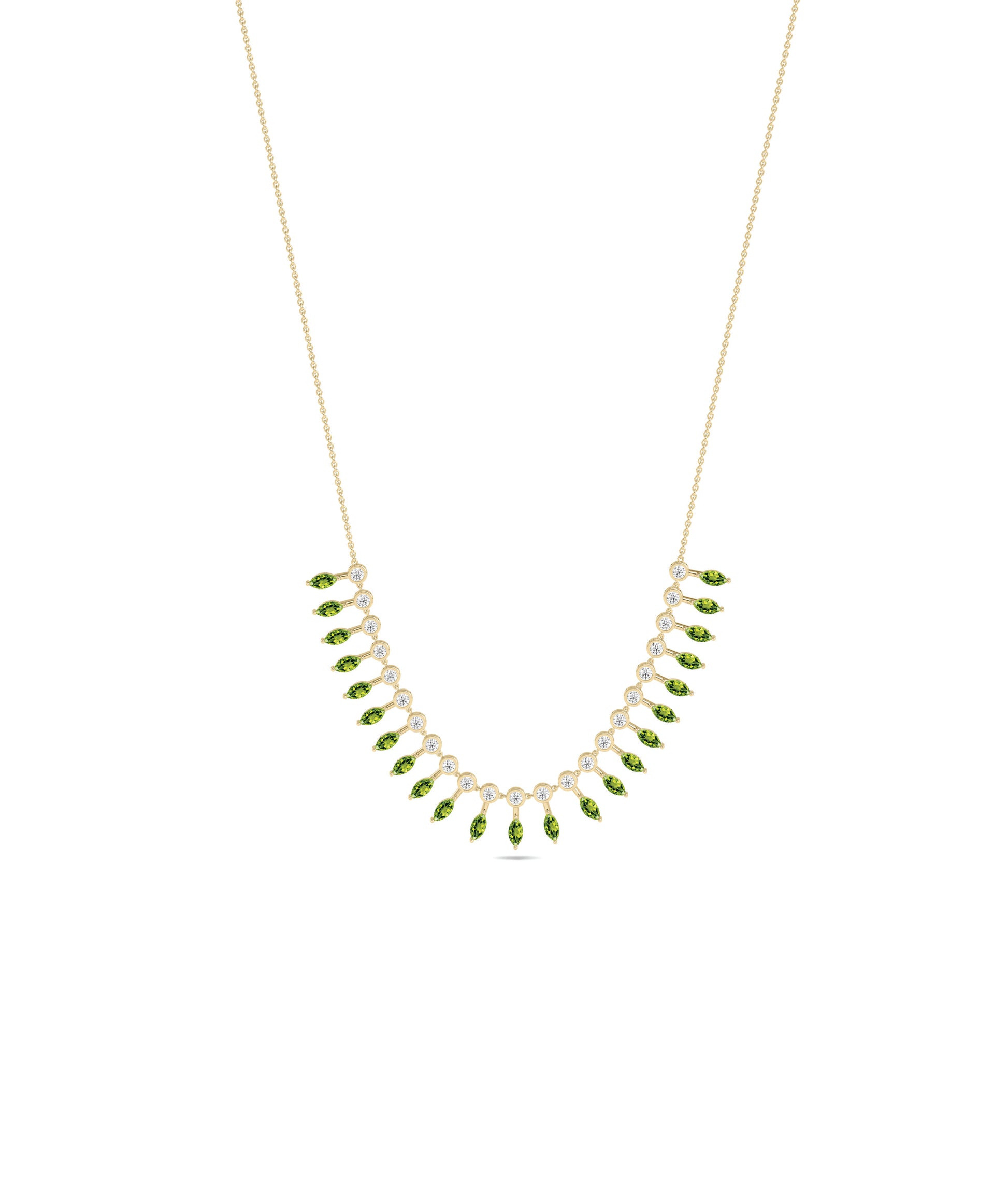 Birthstone and Diamond Layered Necklace | Diamond Necklace