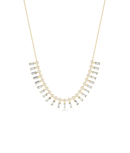 Birthstone and Diamond Layered Necklace | Diamond Necklace