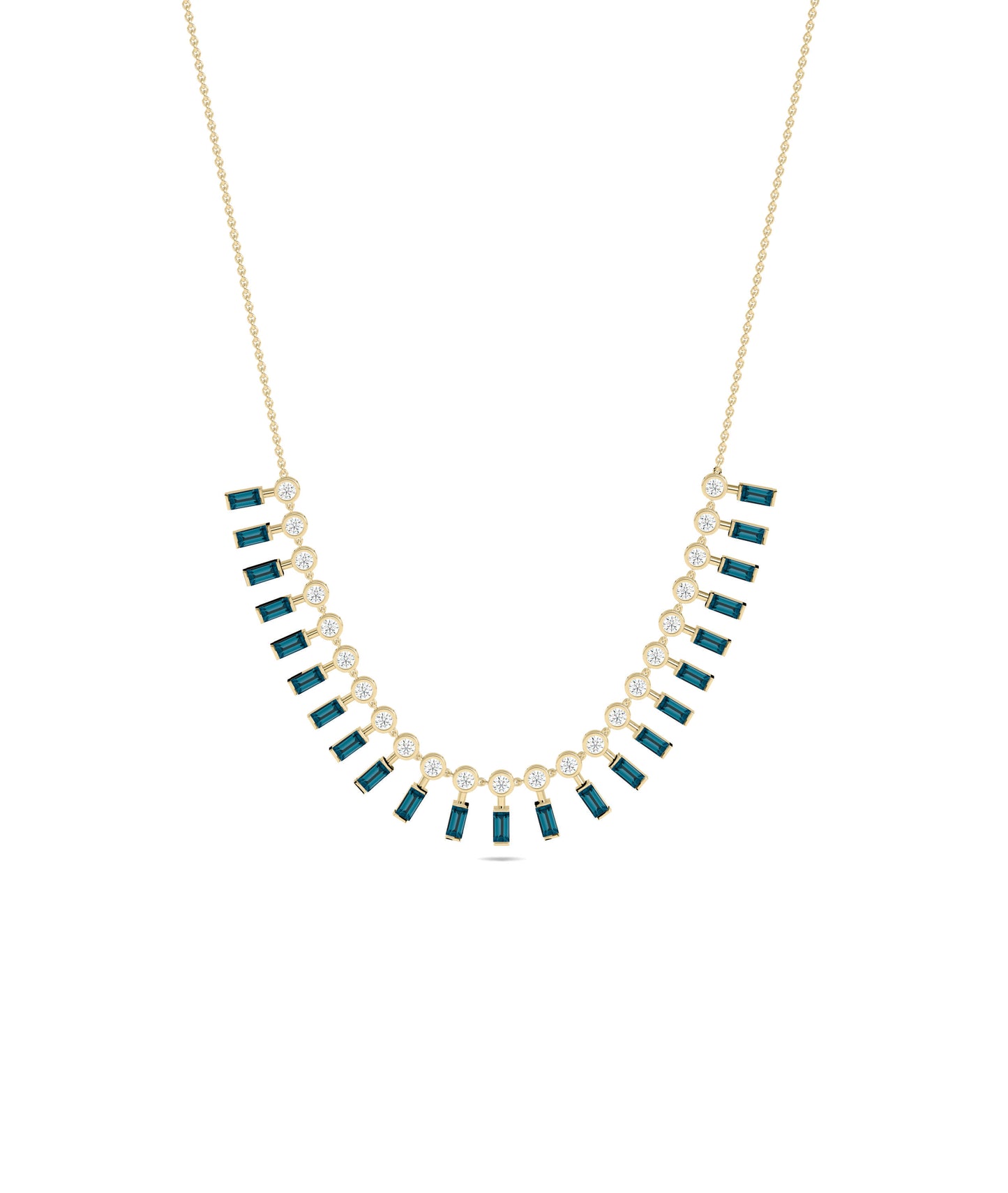 Birthstone and Diamond Layered Necklace | Diamond Necklace