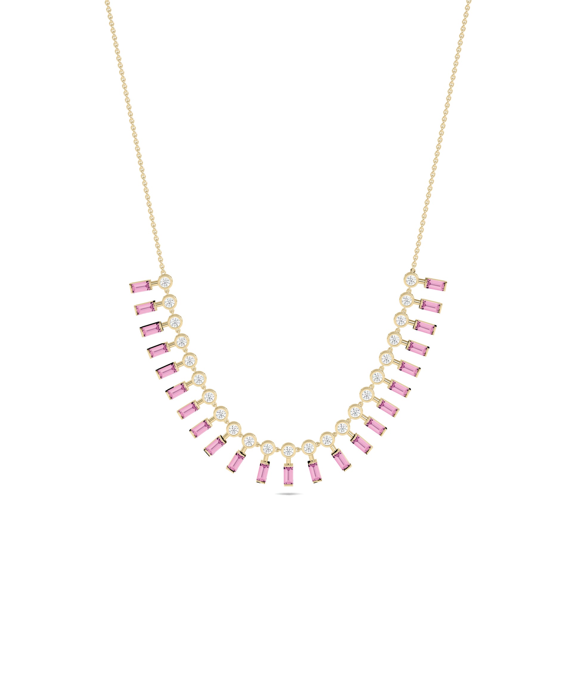 Birthstone and Diamond Layered Necklace | Diamond Necklace