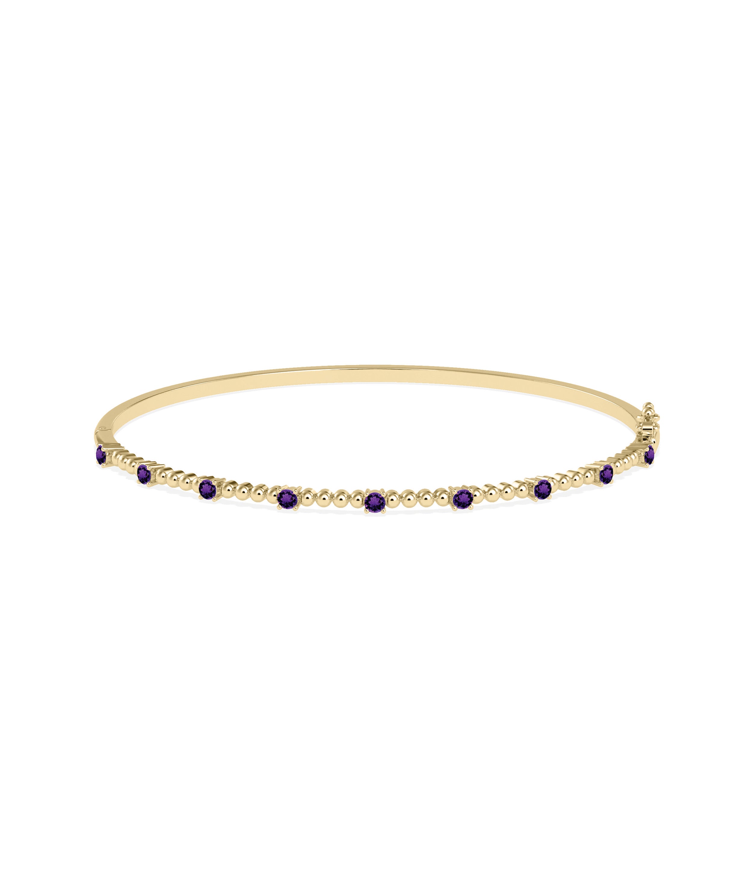 Birthstone Bubble Straight Line Bangle | Diamond Bangles