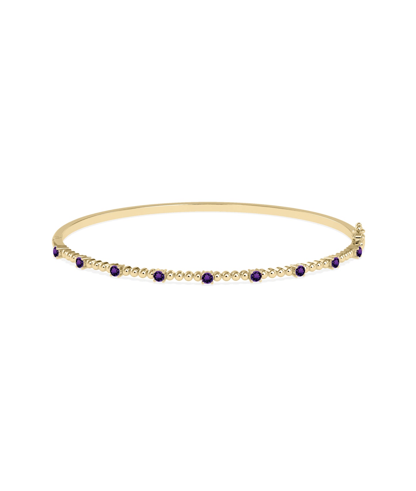 Birthstone Bubble Straight Line Bangle | Diamond Bangles