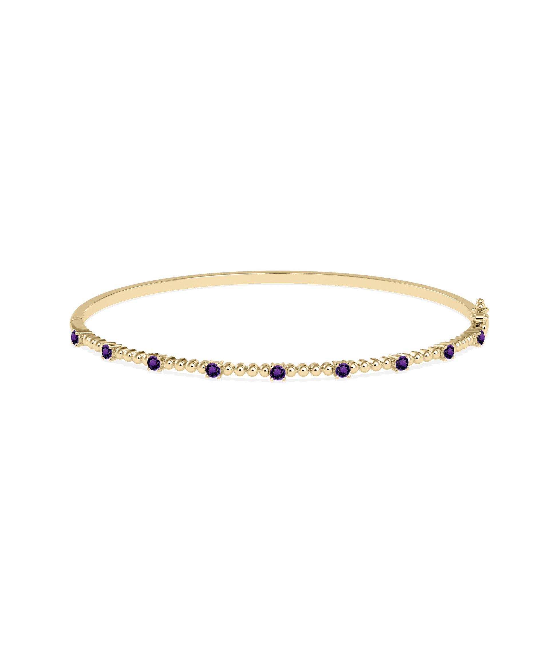 Birthstone Bubble Straight Line Bangle | Diamond Bangles