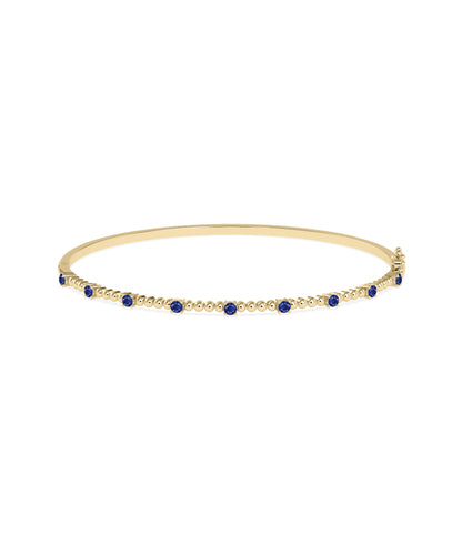 Birthstone Bubble Straight Line Bangle