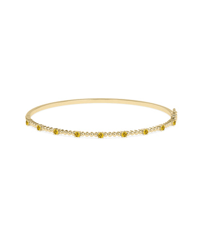 Birthstone Bubble Straight Line Bangle