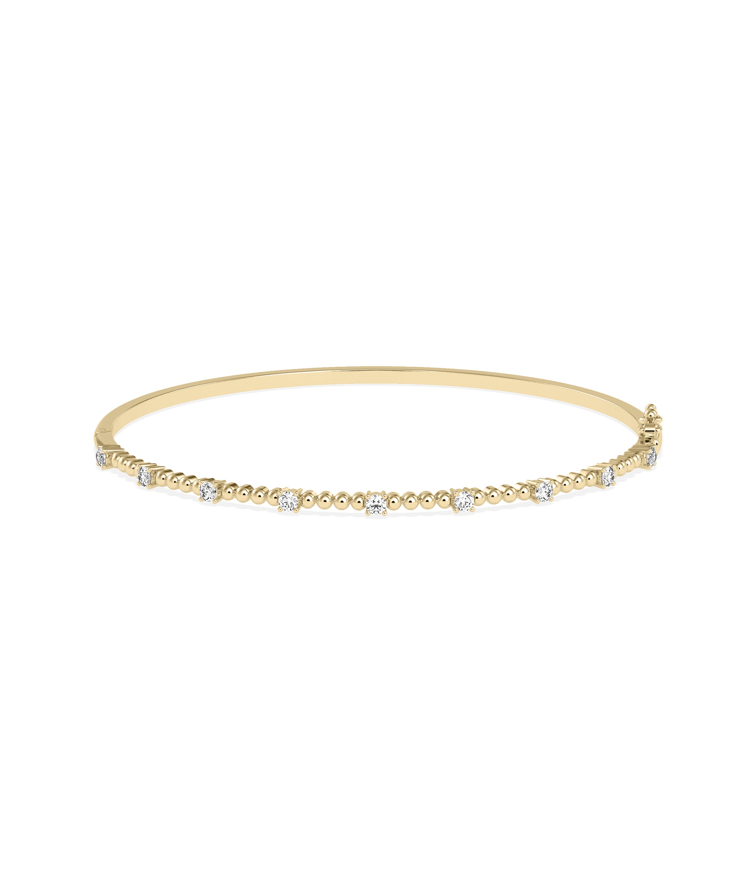 Birthstone Bubble Straight Line Bangle | Diamond Bangles