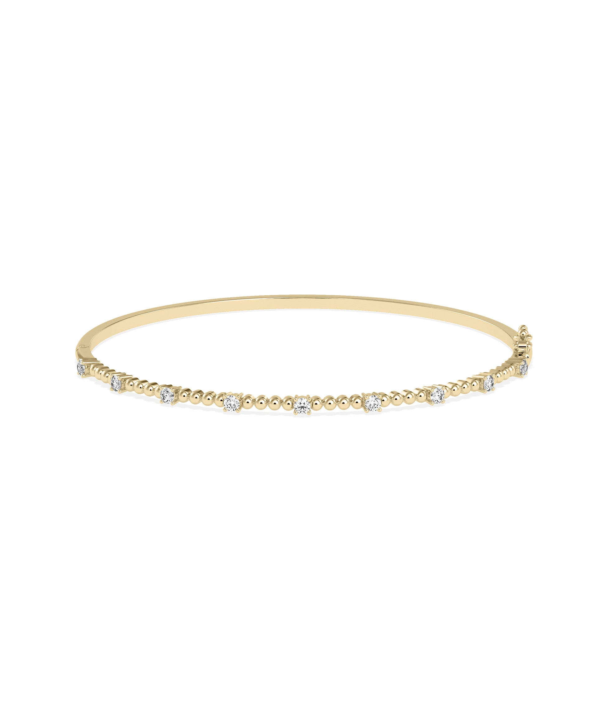 Birthstone Bubble Straight Line Bangle | Diamond Bangles