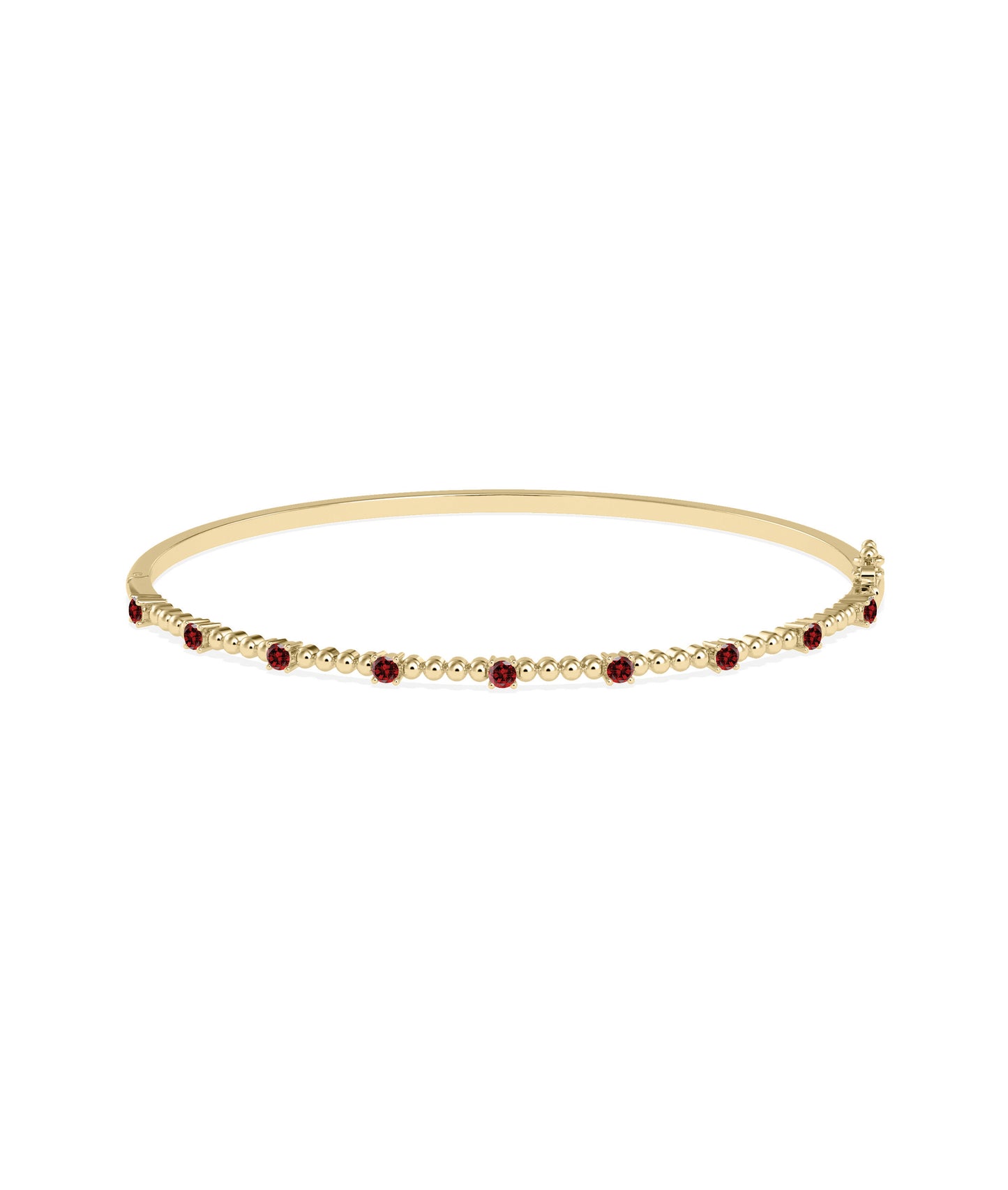 Birthstone Bubble Straight Line Bangle | Diamond Bangles