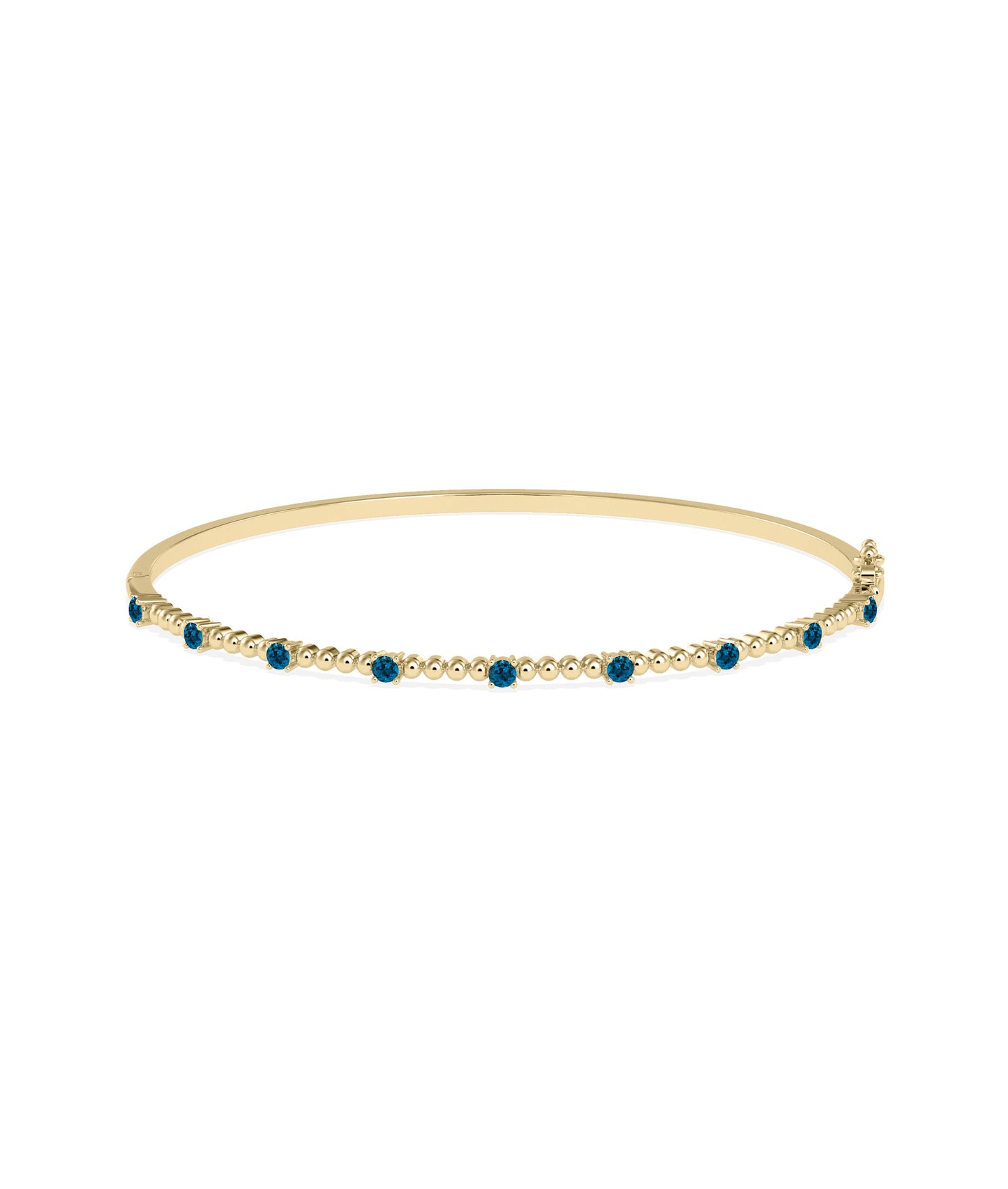 Birthstone Bubble Straight Line Bangle | Diamond Bangles